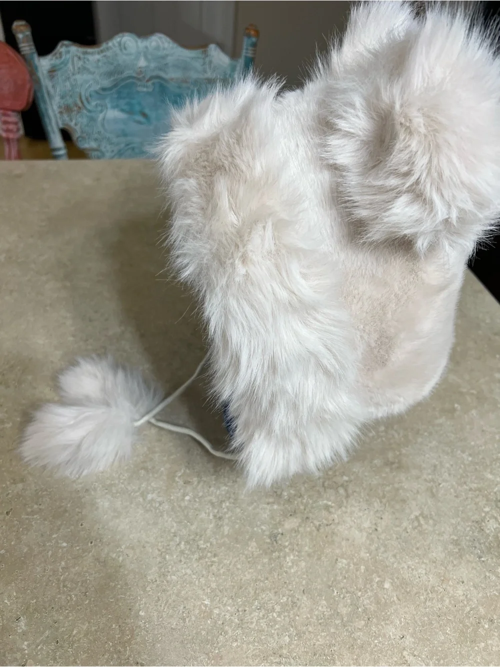 Cozy Light White Faux Fur Pom Hat